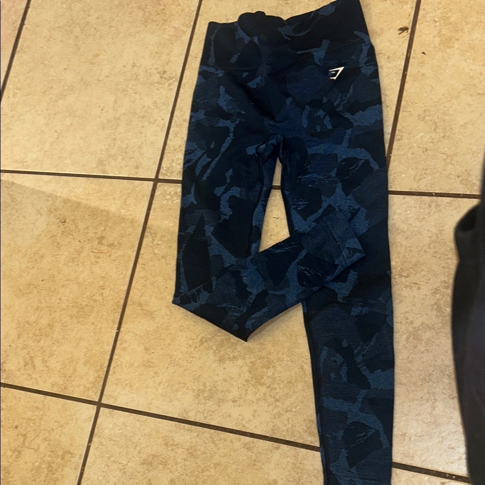 Kids Navy Camouflage Leggings